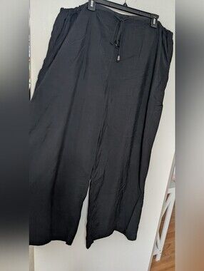 Women's Black Drawstring Dress Pants